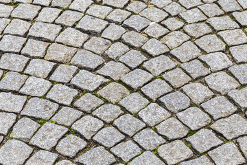 background of cobblestone pavement