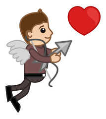 Cupid Office Man Cartoon