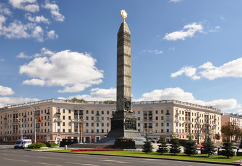 Victory square in Minsk, Belarus