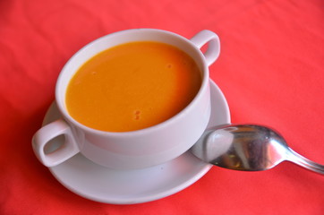 Sweet Pumpkin drink with white cup