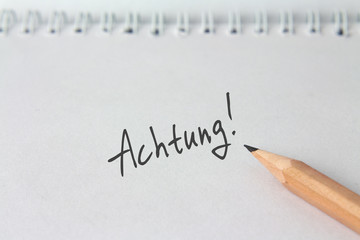 Notiz "Achtung"