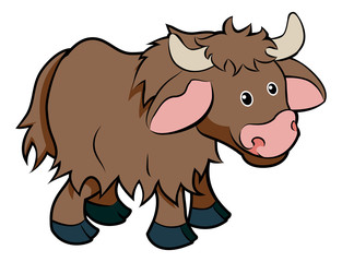 Cartoon Yak animal character