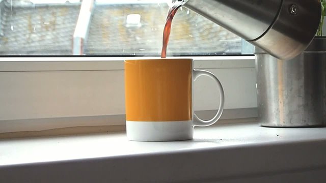 Morning Coffee in a Yellow Mug