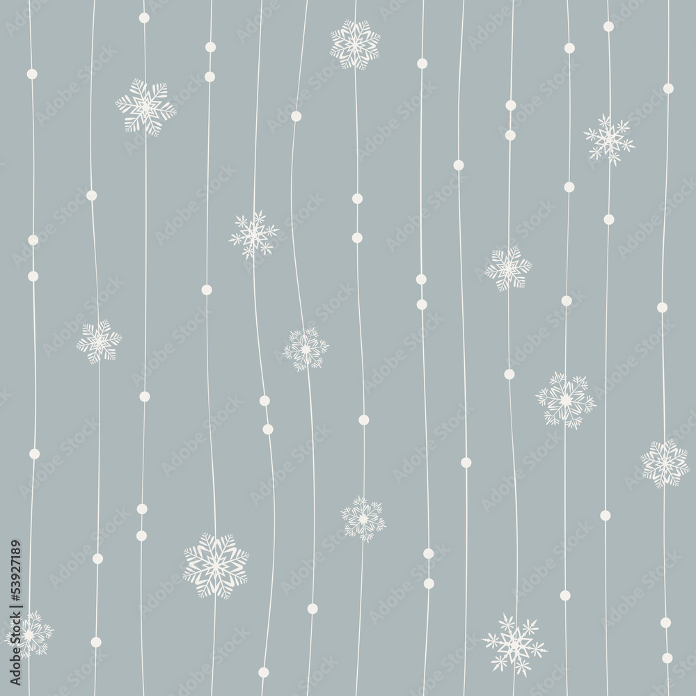 Fototapete seamless winter pattern