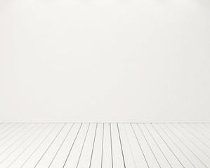 white wall and wood floor