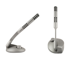 Wireless plastic microphone transmitter isolated