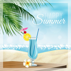 Spiaggia, estate, cocktail
