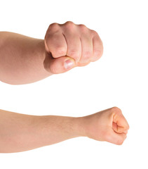 Fist gesture isolated