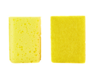 Kitchen sponge front and back view