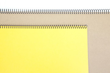 yellow note book isolate on white background