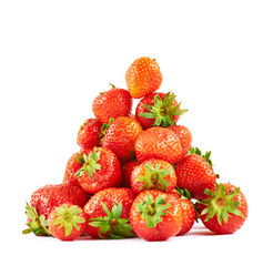 Strawberries pile heap isolated