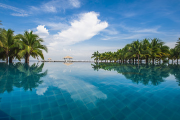 Swimming pool sea view