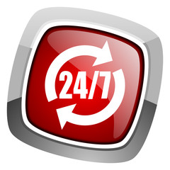 24/7 service icon