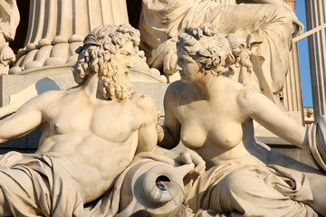 Austrian Parliament in Vienna, Austria