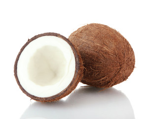 Coconuts, isolated on white