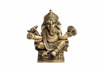 Fototapeta na wymiar Złoty Hindu God Ganesh