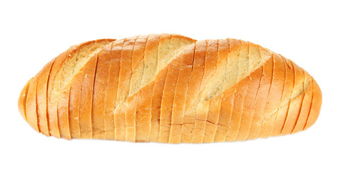 tasty sliced bread, isolated on white