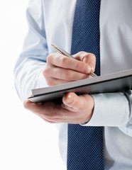 Businessman signing a contract