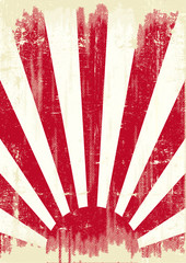 Japan grunge war flag