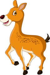 cute deer cartoon posing