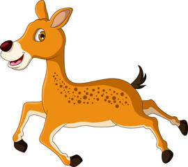 cute deer cartoon running