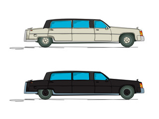 Cartoon limousine