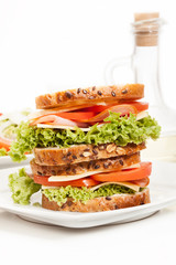 Ham and cheese sandwiches