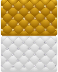 Gold and silver vector background with brilliants