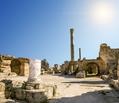 Baths of Antonius in Carthage Tunisia