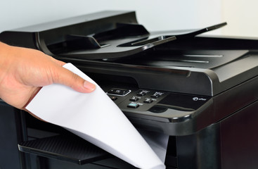 multifunction printer (Focus on button)