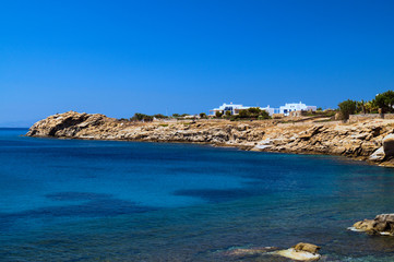 Fototapeta na wymiar Piękna plaża na wyspie Mykonos, Grecja