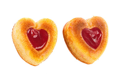 Muffins in a heart shape
