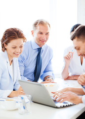 businessman with team on meeting in office
