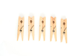 Wooden clothespins