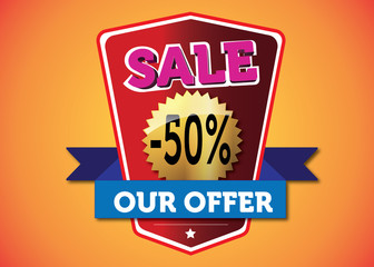 Sale -50 percent offer