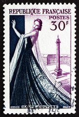 Postage stamp France 1953 Mannequin, Dressmaking industry