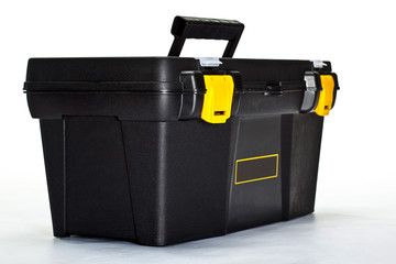 Black construction toolbox