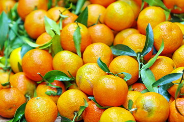 étal de clémentines au marché