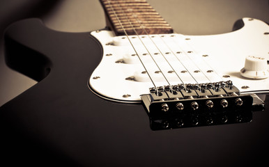 Fototapeta na wymiar Electric guitar detail