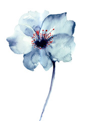 Decorative blue flower - 53940779