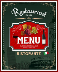 Vintage italian restaurant menu and poster design eps 10 - 53940919