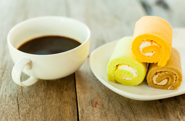 A Cup of coffee with bakery.