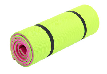 Mat for fitness isolated on white