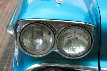 Classic American car headlights