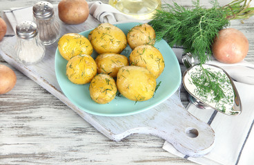 Boiled potatoes