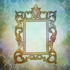 Vintage shabby chic background with frame