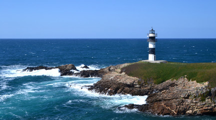 Fototapeta na wymiar Lighthouse View Ribadeo, Lugo, Hiszpania