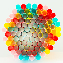 Radiation of colorful straws