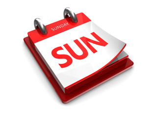 calendar icon of sunday - 53944306