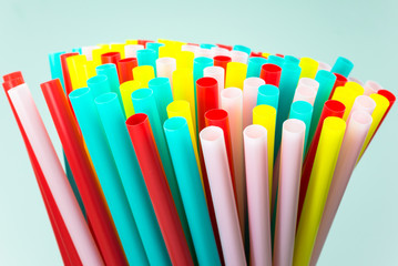 colorful drinking straws